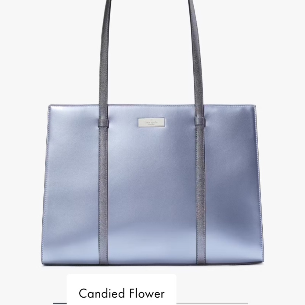 New Kate Spade Kenzie Metallic Large Tote Candied Flower
